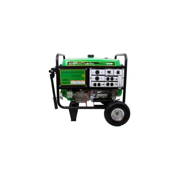 Equip Source Portable Generator, Gasoline, 7,500 W Rated, 8,100 W Surge, Electric, Recoil Start, 120/240V AC ES8100E - main